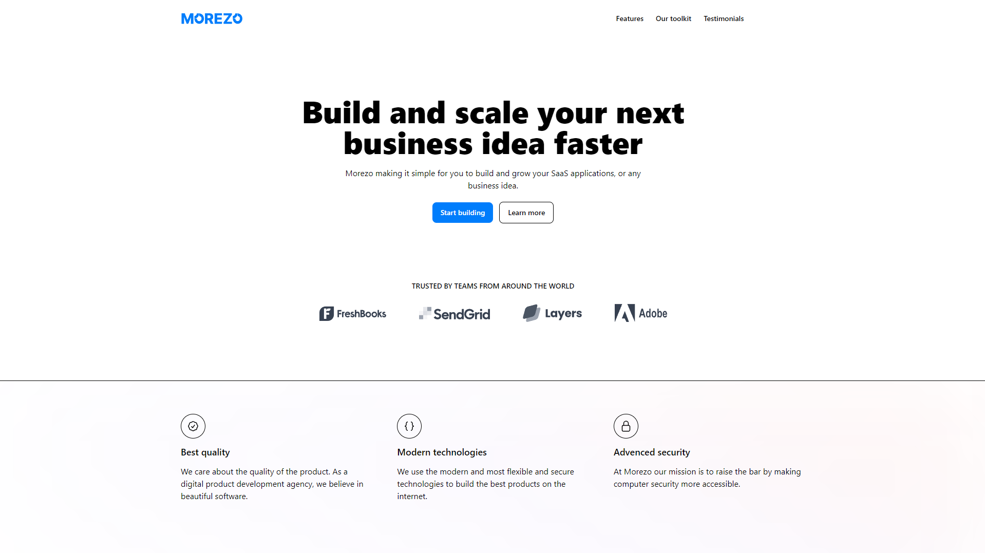 Morezo Homepage