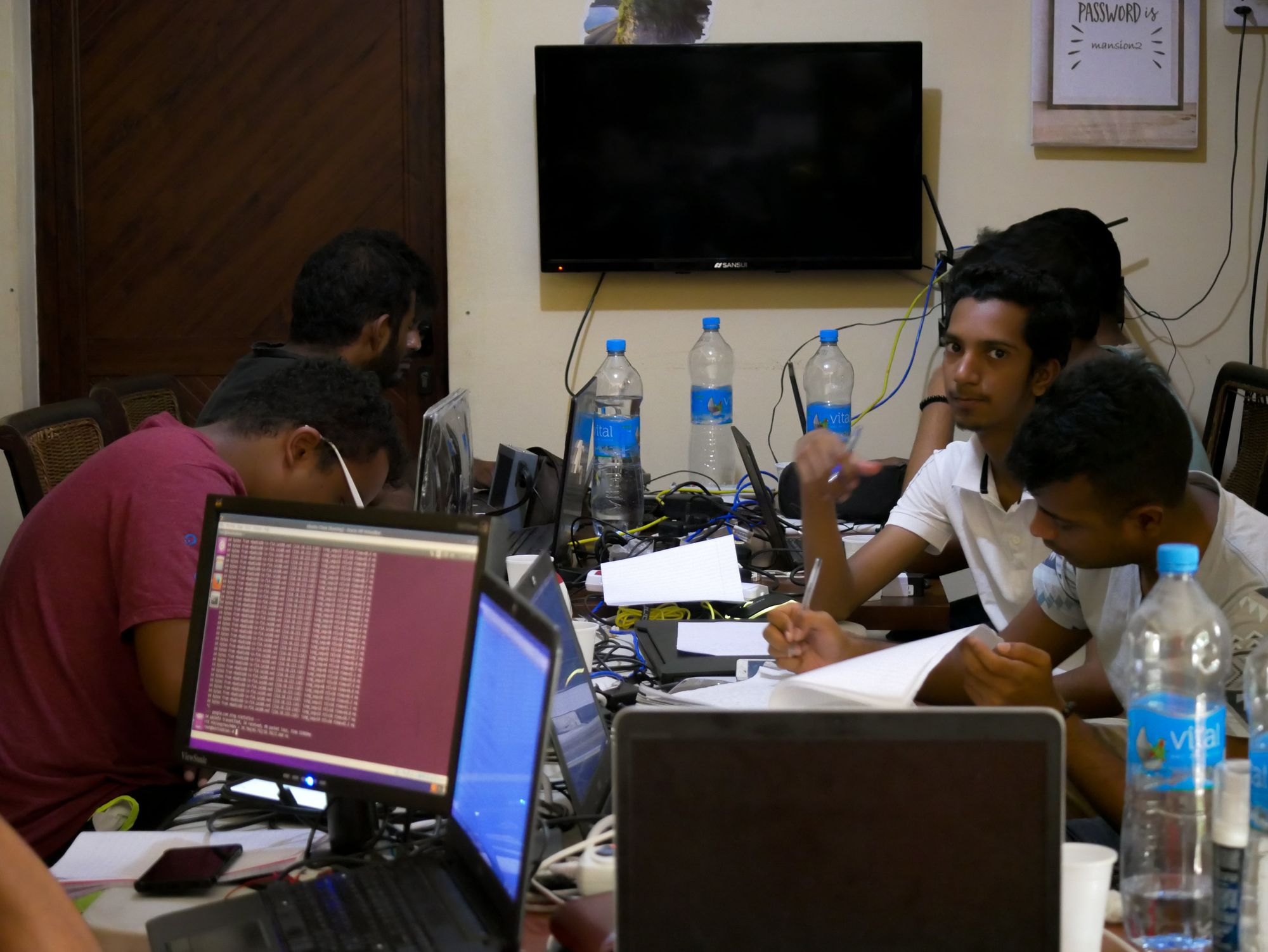 Cyberstorm.mu memebers brainstorming during ietf104 hackathon 