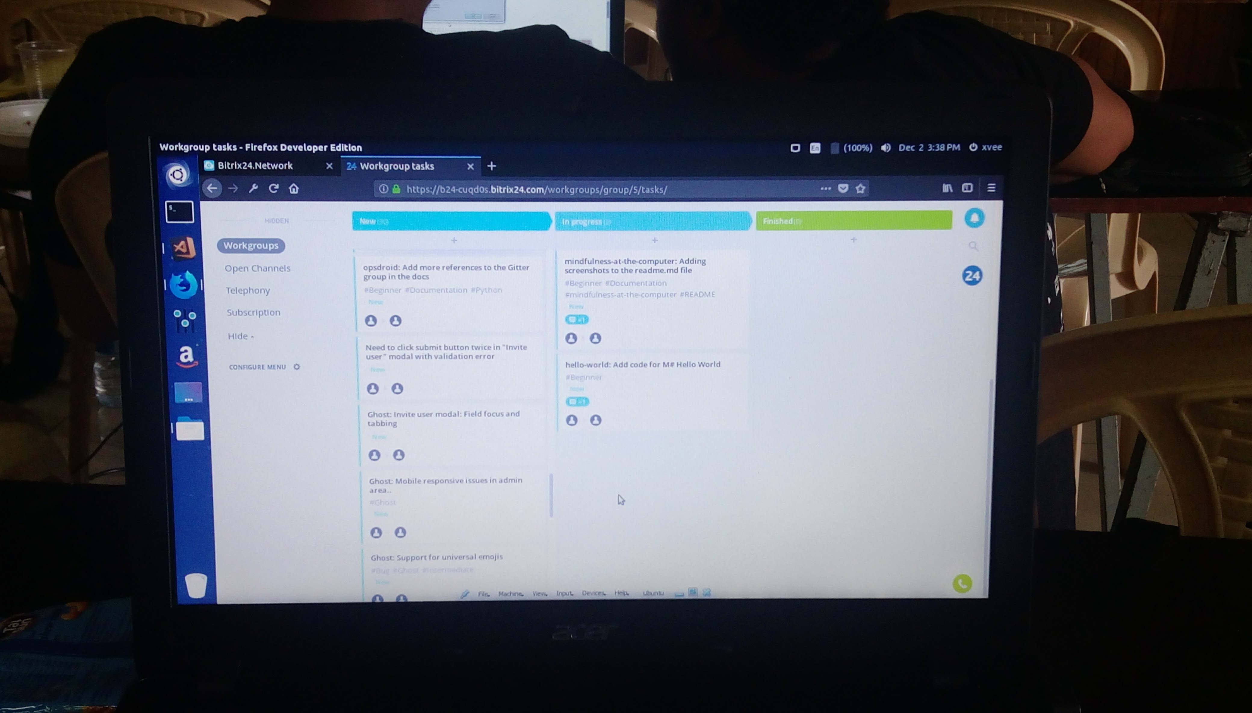 List of tasks up for grabs